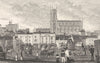 KENT. The New Church at Margate, from Austin's Row. Allen 1833 old print
