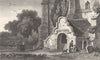 KENT. Mongeham Church near Deal. Allen 1833 old antique vintage print picture