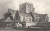 KENT. St. Clements Church. Sandwich. Allen 1833 old antique print picture