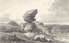 KENT. Singular Rocks on Rustall Common, nearTunbridge wells. Allen 1833 print