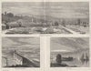WALES. Newport- Monnouthshire; Newcastle- Upon- Tyne; New York 1870 old print