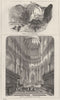 SOMME. Amasya- The Acropolis; Amiens Cathedral- The Choir 1870 old print