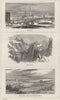 SUSSEX. Bremen; Briancon; Brighton, from the Preston Road 1870 old print