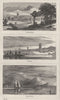 SOUTH AFRICA. Canterbury; Guangdong; Cape Town 1870 old antique print picture