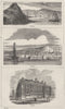ITALY. Gaeta; Genoa; Ghent 1870 old antique vintage print picture