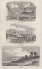 SCOTLAND. Interlaken; Inverness; Ipswich 1870 old antique print picture