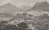 WALES. Pontypool 1870 old antique vintage print picture
