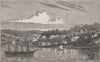 YORKSHIRE. Scarborough, Tobago 1870 old antique vintage print picture