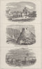 SPAIN. Valladolid; Vaucluse; Petrarch's House; Venice 1870 old antique print