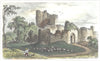 KENT. Saltwood Castle. Hand coloured (Dugdale) 1835 old antique print picture