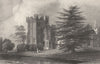 ESSEX. Faulkboum Hall. Near Whitham. (Bartlett/Wright) 1834 old antique print