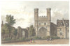 KENT. Canterbury Gate of St. Augustine. Hand coloured (Westall) 1832 old print