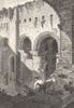 KENT. Interior of Rochester Castle, Kent. Allen. (Bartlett/Winkles) 1833 print