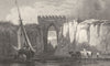 KENT. King's Gate, In the Isle of Thanet, Kent. Allen. Allen 1833 old print