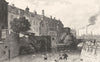 MANCHESTER. Chetham's Hosp. Harwood. Figures. birds. bridge. river.  1831