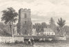 HONINGTON. Birthplace of Robert Bloomfield. Suffolk. DUGDALE 1835 old print