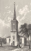 LANCASHIRE. St. Mary's Church, Prescot. Austin. Child. Sundial. Tree 1831