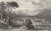 CUMBRIA. Derwent Water from the Castle Head. Cumberland. (Allom) 1832 print