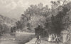 CUMBRIA. Gilsland Spa. Figures Drinking. Cumberland. (Allom) 1832 old print