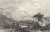 CUMBRIA. Hevellyn from the North West. Cumberland. (Allom) 1832 old print