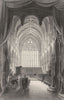 CUMBRIA. Carlisle cathedral. Figures. Cumberland. (Allom) 1832 old print