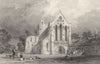 CUMBRIA. Lanercost Priory. Children. Horses. Cumberland. (Allom) 1832 print