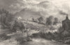CUMBRIA. Mill Beck and Buttermere Chapel. Cumberland (Allom) 1832 old print