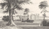 CUMBRIA. Conishead- Priory, Ulverston. Harwood.  1831 old antique print