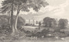 HAIGH. Hall. Harwood. Deer. Ducks. Geese. Trees. Grounds.  1831 old print