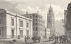 LIVERPOOL. Sessions House. Chapel Street. Horse and Cart. (Pyne) 1831 print