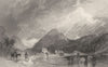 CUMBRIA. Thirlmere bridge looking North. Stone. Cumberland. (Allom) 1832 print