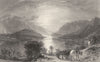 CUMBRIA. Thirlmere and Helvellen Etc. From Raven Crag. (Allom) 1832 old print