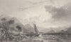 CUMBRIA. Bassenthwaite Lake looking south. Cumberland. (Allom) 1832 old print