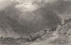 CUMBRIA. Cumbs . Scafell Pike Sty Head . sty head, Cumbs.  1832 old print