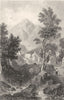 CUMBRIA. Cumbs. Skiddaw from Applethwaite. (Allom) 1832 old antique print