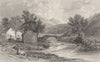 CUMBRIA. Cumbs. Watenlath & the Stream of Lodore. Cumberland. (Allom) 1832