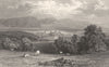 CUMBRIA. Cumbs. Cockermouth. cows. Cumberland. (Allom) 1832 old antique print