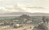 LANCASHIRE. Lancaster from the South. Hand coloured. (Westall) 1830 old print