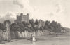 KENT. Rochester Castle from the Bridge (Westall) 1830 old antique print