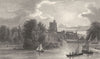 KENT. View from Maidstone Bridge (Westall) 1830 old antique print picture