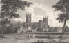 KENT. Canterbury, from St. Stephen's Road (Westall) 1830 old antique print