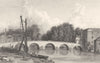 KENT. Maidstone Bridge. (Finden/Westall) 1830 old antique print picture