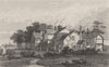 MANCHESTER. area. Hulme Hall. Harwood. Figures. Boat. Trees.  1831 old print