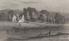 BERKSHIRE. Runney Mead, or Magna Charta Island (Dugdale) 1835 old print
