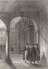 CAMBRIDGE. Trinity College from S. E. Angle of the Cloisters. (Le Keux) 1841