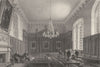 CAMBRIDGE. The Hall. Queen's College. Elegant figures (Le Keux) 1841 old print