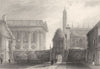 CAMBRIDGE. The Gate of Honour. Caius College. Figures (Le Keux) 1841 old print