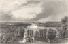 SURREY. Richmond. Henshall. view along Thames. Figures. c.  1840 old print