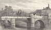 KENT. The Drawbridge at Sandwich. (Winkles) 1830 old antique print picture