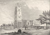 ESSEX. Prittlewell Church, Essex c1840 old antique vintage print picture